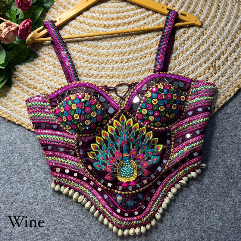 Tew Heavy Italian Soft Silk Navratri Special Designer Blouse